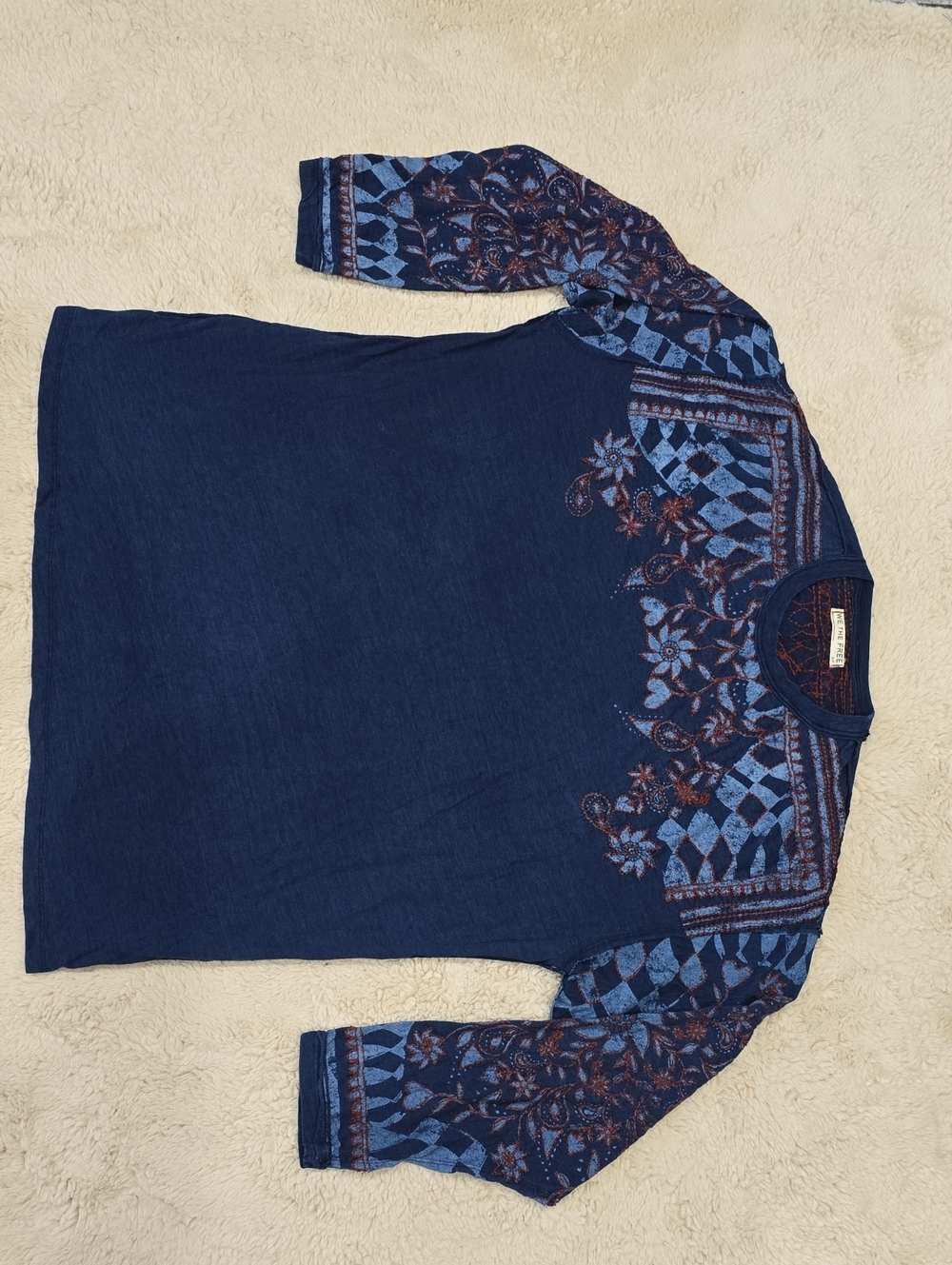 Navy Floral Yoke